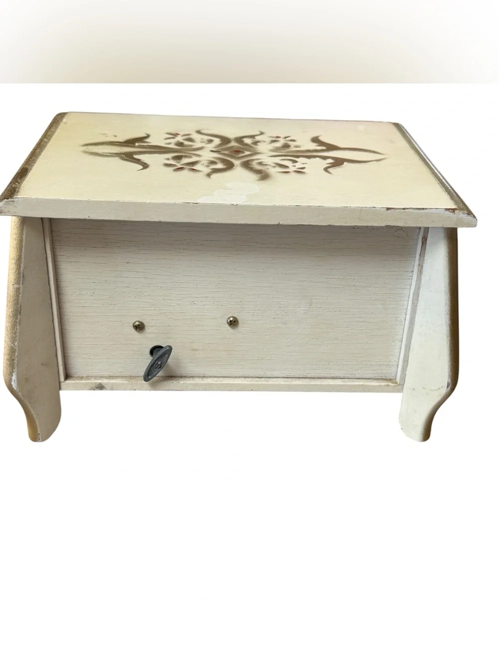 Vintage HOLIDAY IMPORTS, INC. San Francisco Wooden Florentine Jewelry Box